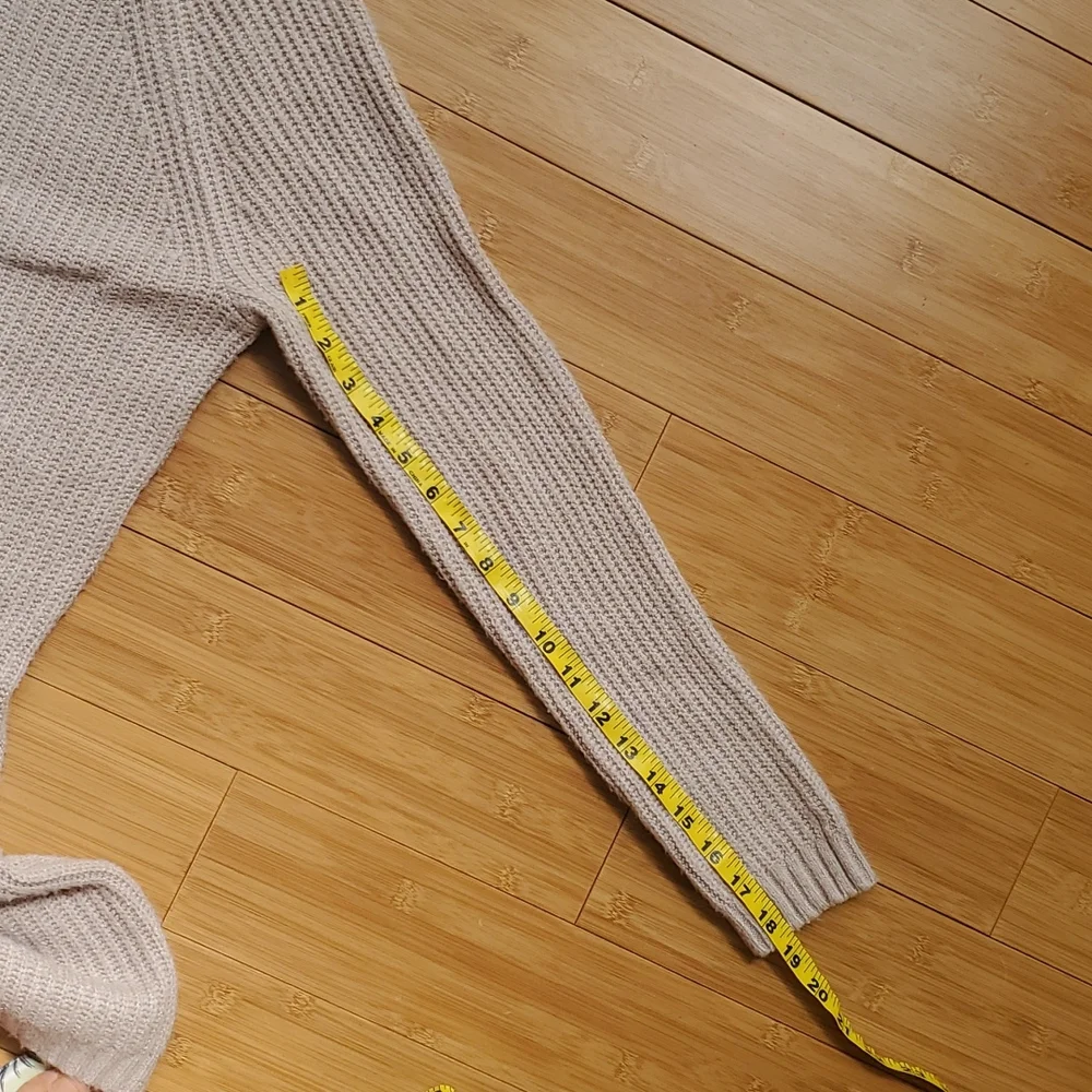 Nordstrom rack Love Tree sexy plunging V back sweater dress neutral taupe beige - Picture 11 of 12